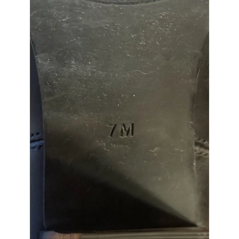 Michael Kors Women's Lottie Boot Size 7 Block Heel Black Leather - Picture 7 of 8